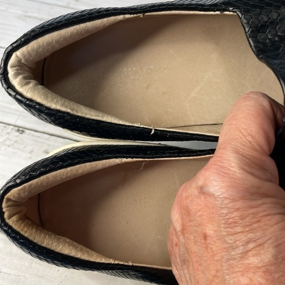 J Slides Black Reptile Platform Slip On Sneaker Loafer - Picture 11 of 12